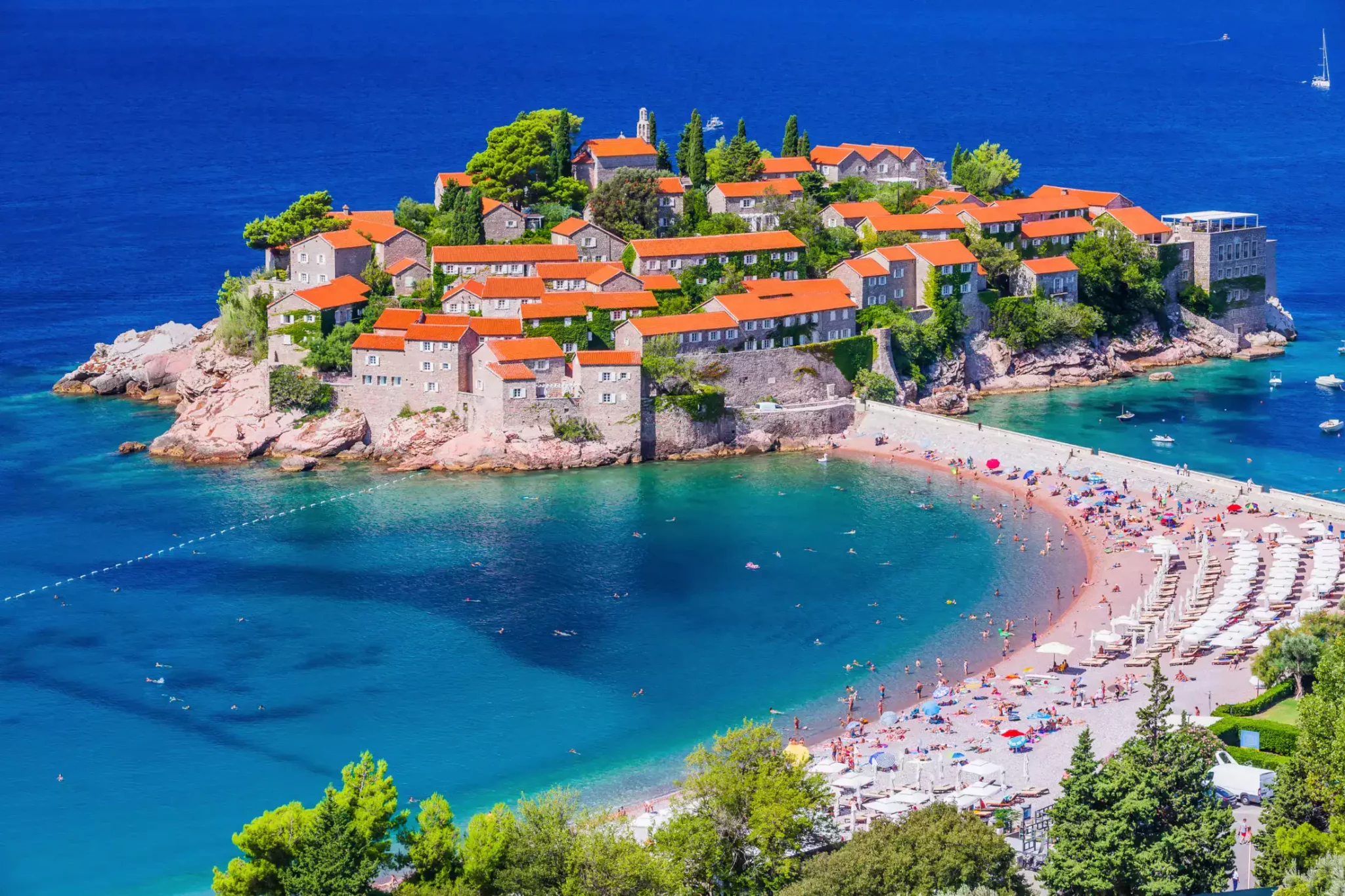 Sveti Stefan island in Montenegro