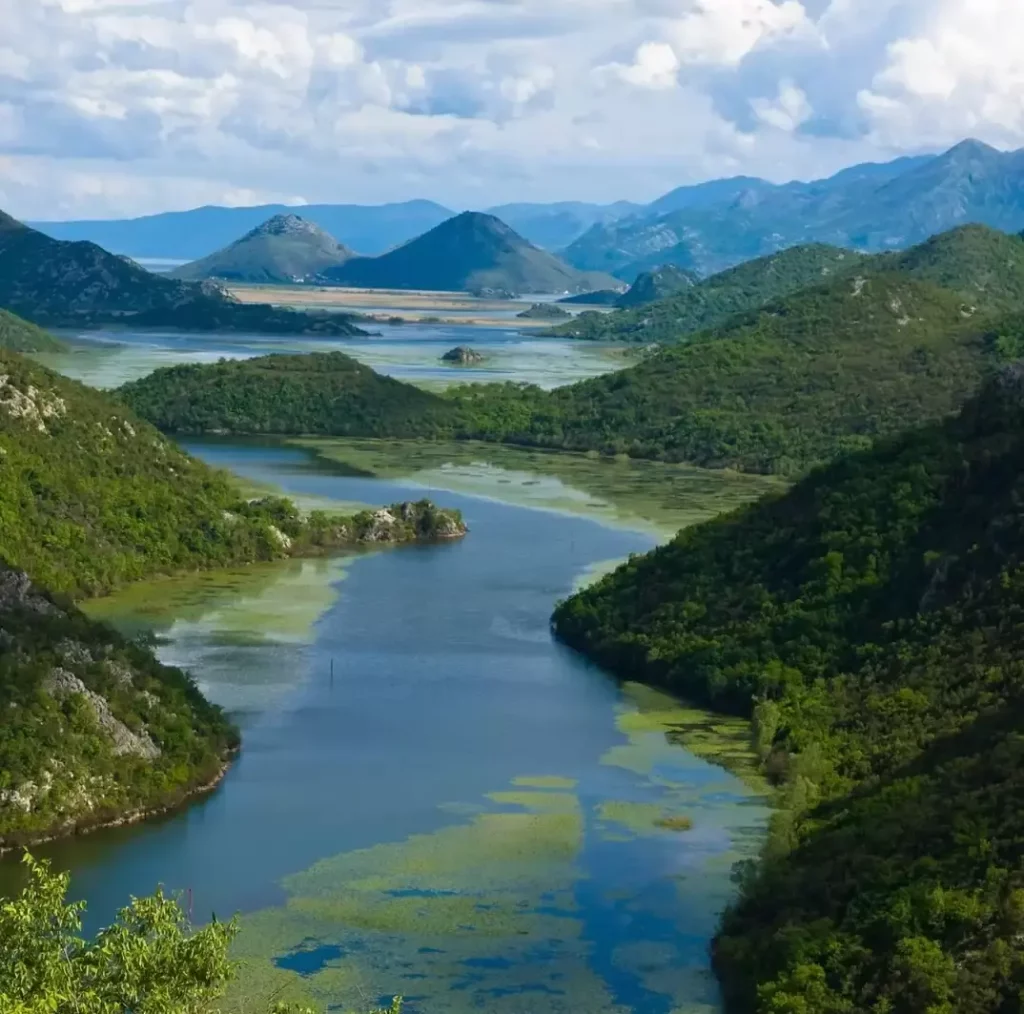 Skadar Lake aerial photograph