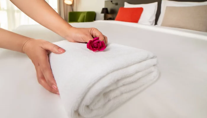 hotel towels with decoration