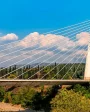 Millennium Bridge in Podgorica during a sunny summer day.