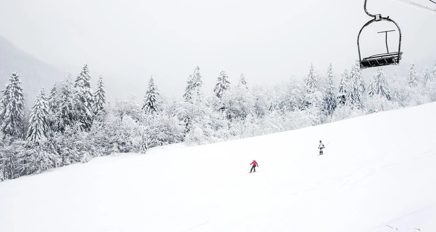 Skiers on the Kolašin skiing slope